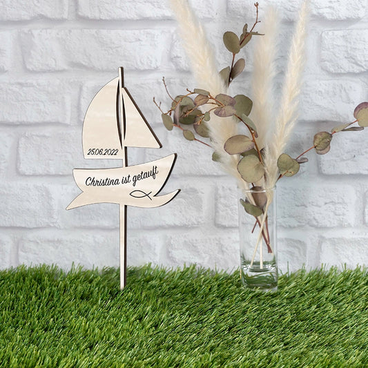 Personalisierter Cake-Topper zur Taufe – Motiv 3