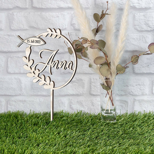 Personalisierter Cake-Topper zur Konfirmation – Motiv 1