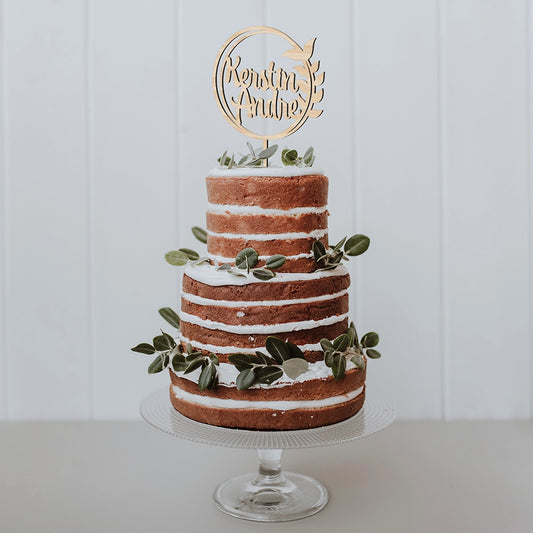 Personalisierter Cake-Topper zur Hochzeit – Motiv 2