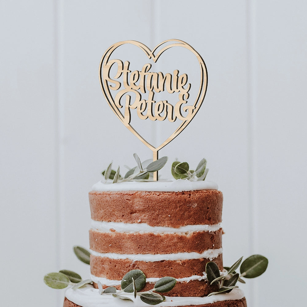 Personalisierter Cake-Topper zur Hochzeit – Motiv 4