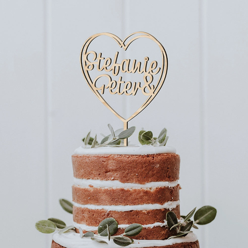 Personalisierter Cake-Topper zur Hochzeit – Motiv 4