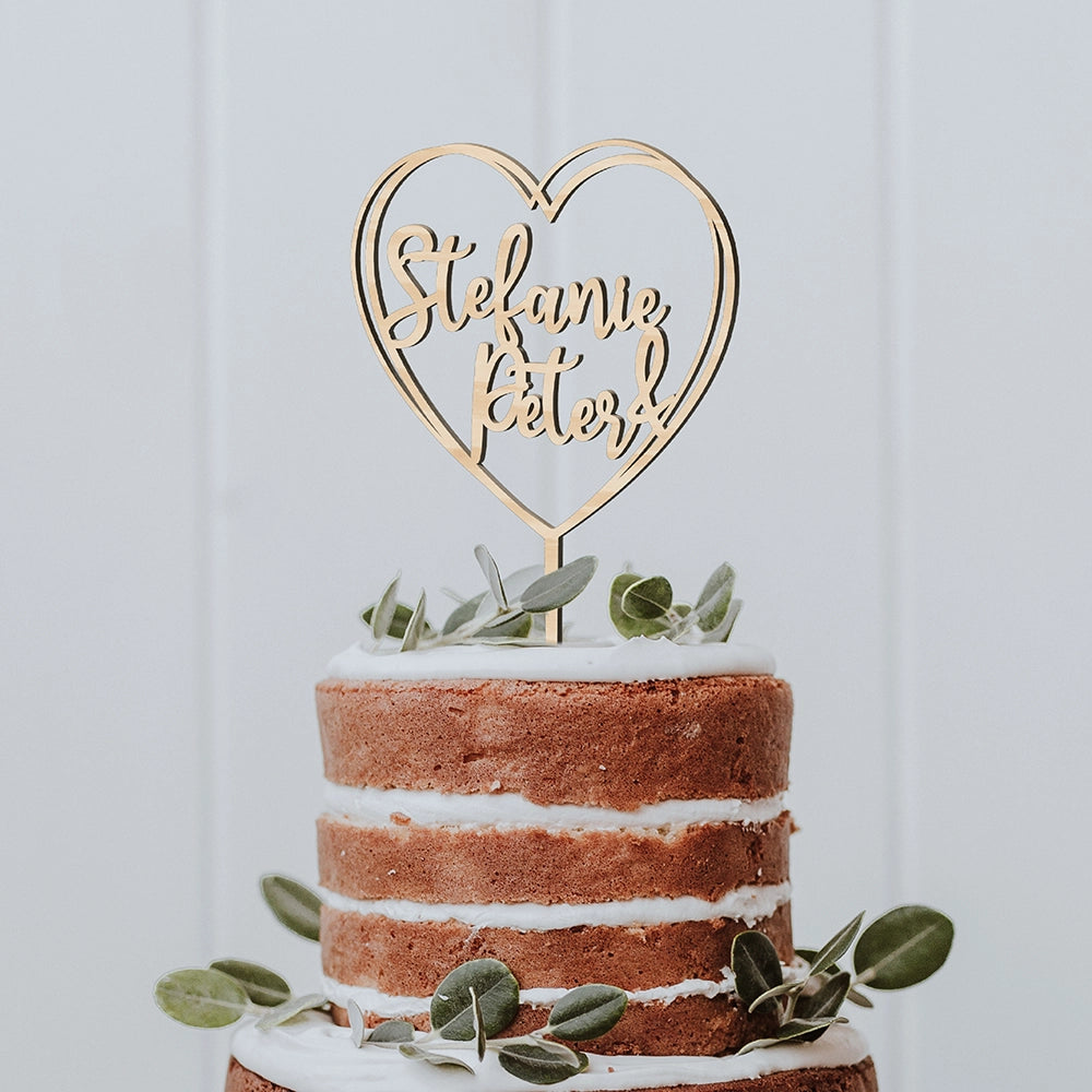 Personalisierter Cake-Topper zur Hochzeit – Motiv 4