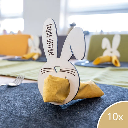 Serviettenring „Frohe Ostern“ – Motiv Osterhase