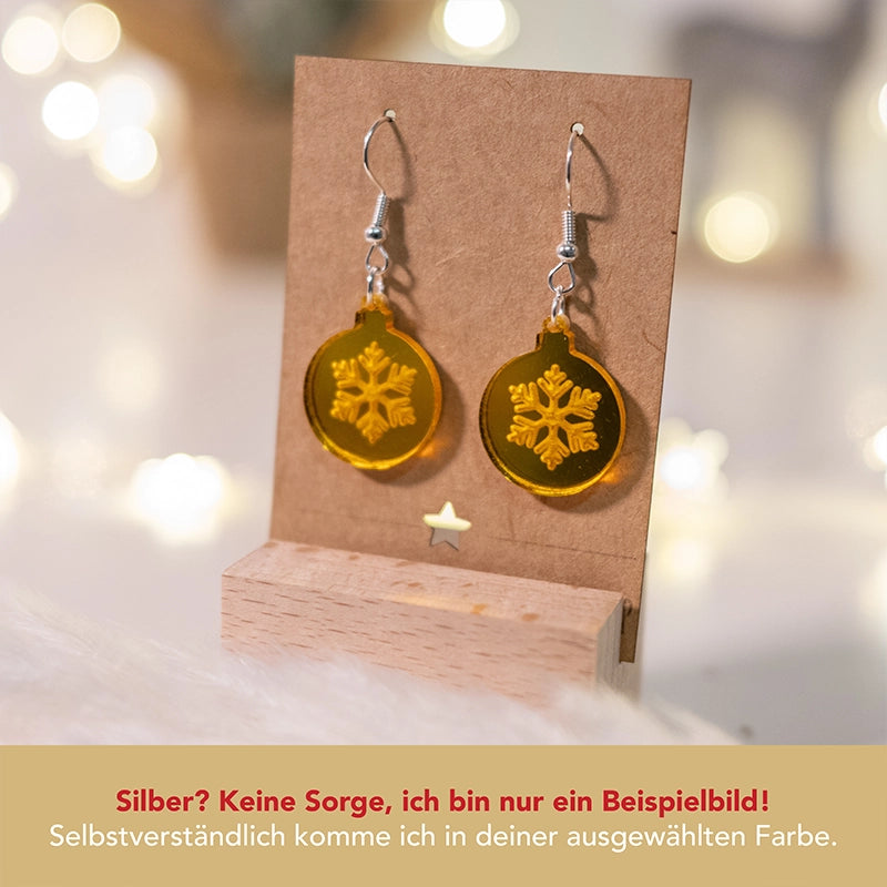 Kugel - Weihnachts-Ohrringe aus Acryl