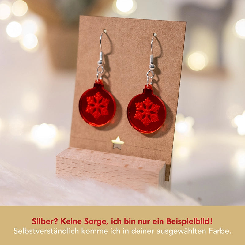 Kugel - Weihnachts-Ohrringe aus Acryl