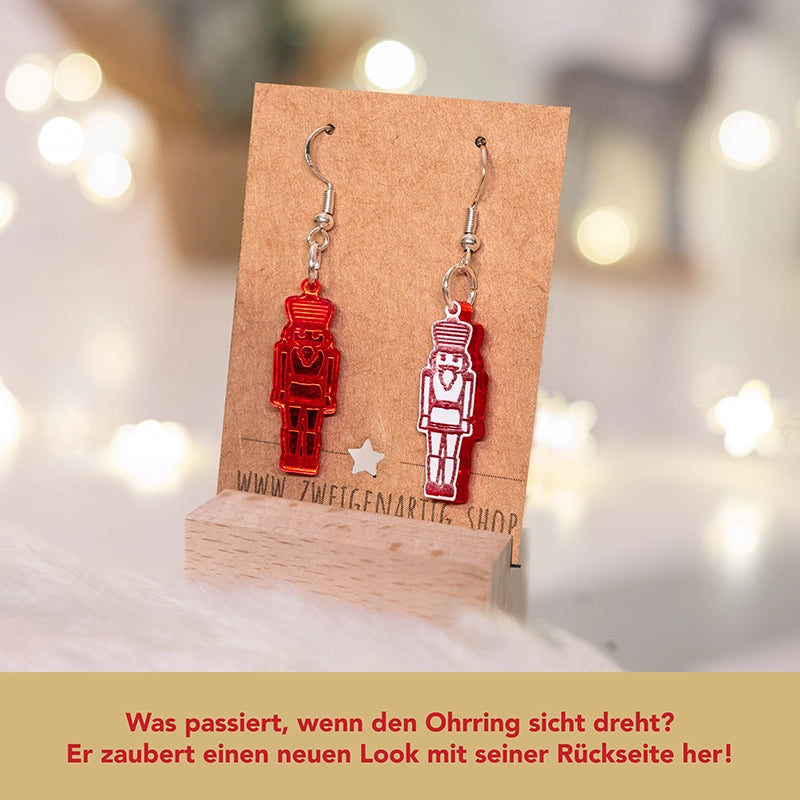 Nussknacker - Weihnachts-Ohrringe aus Acryl