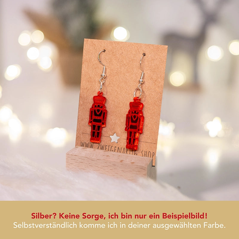 Nussknacker - Weihnachts-Ohrringe aus Acryl