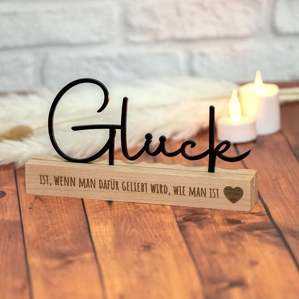 Aufsteller Glück