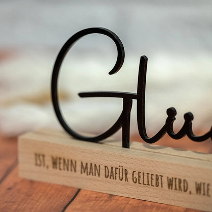 Aufsteller Glück