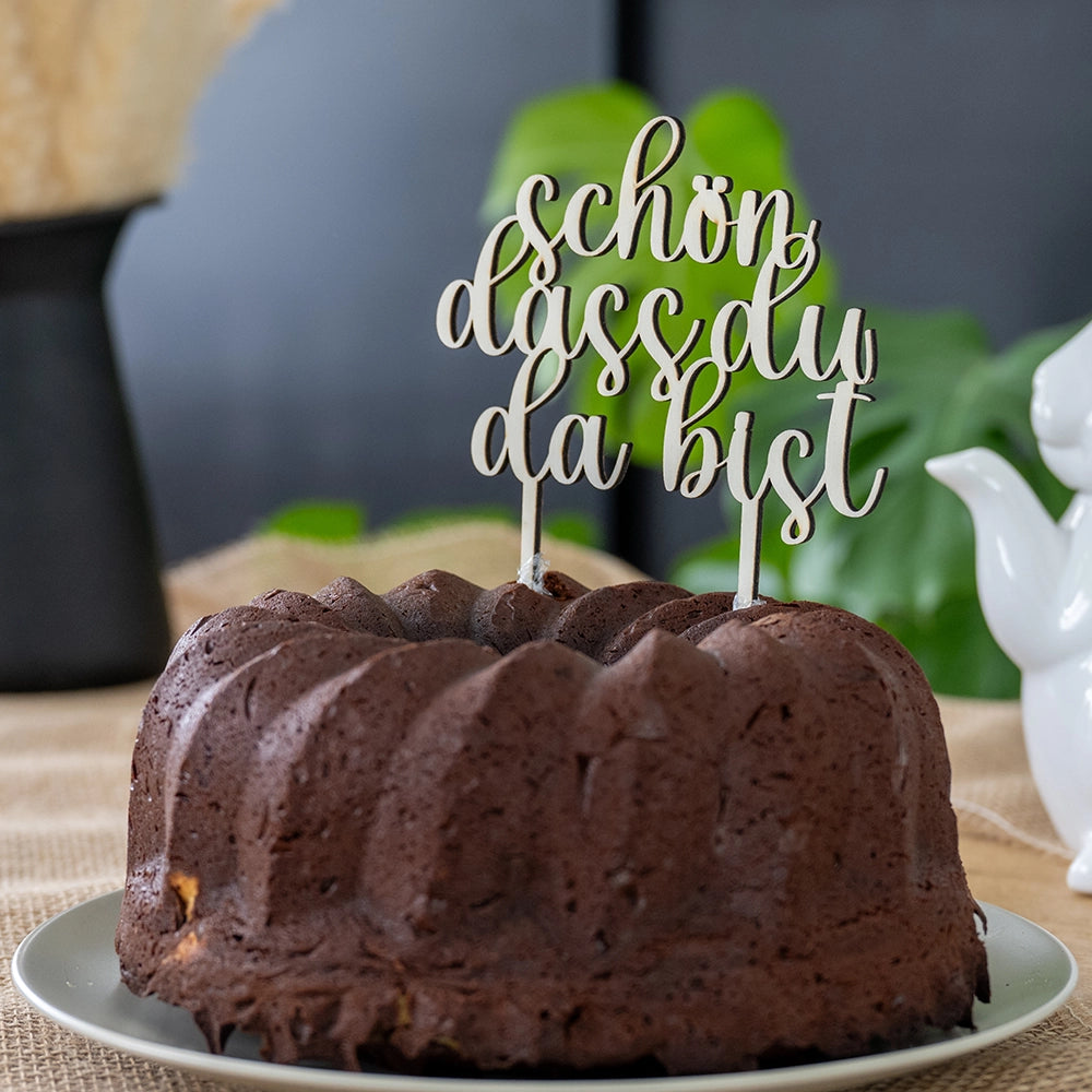 Cake-Topper - "Schön, dass du da bist"